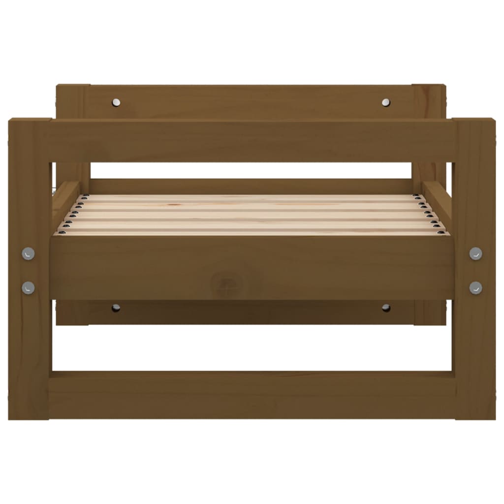 vidaXL Lit pour chien Marron miel 55,5x45,5x28 cm Bois de pin solide