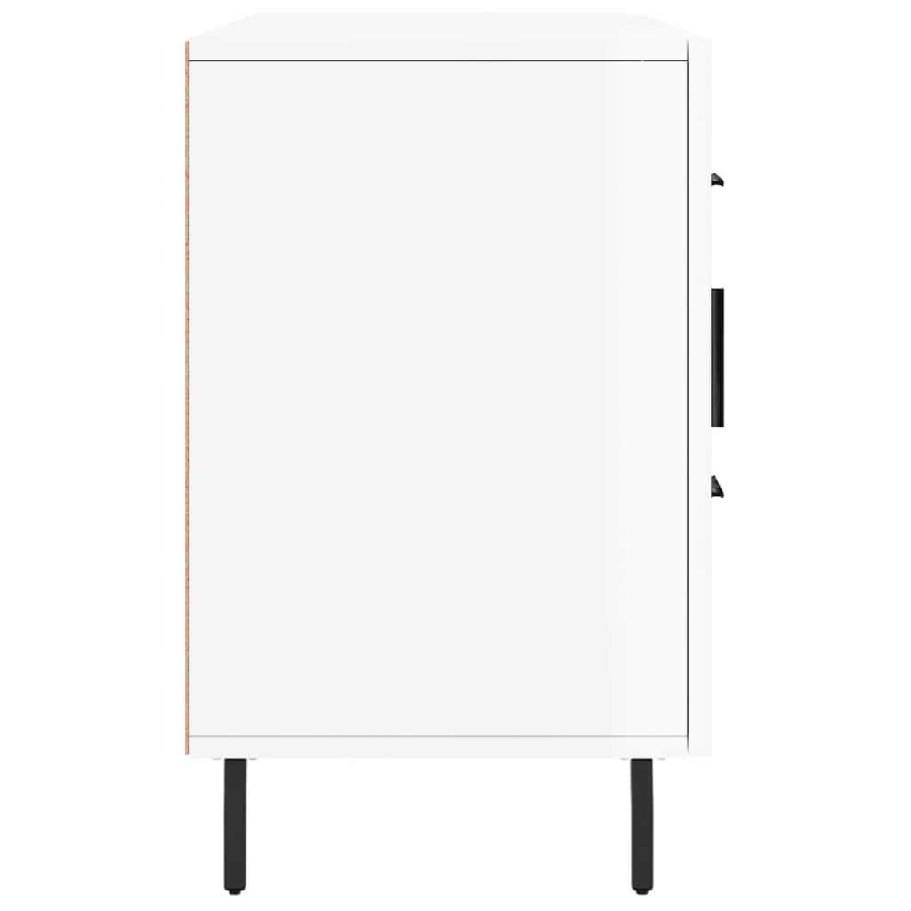 vidaXL Buffet blanc brillant 100x36x60 cm bois d'ingénierie