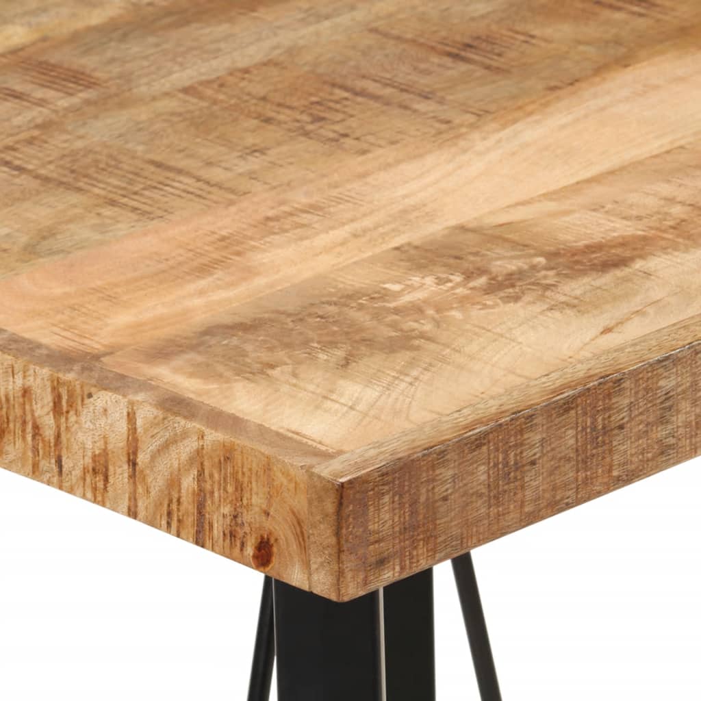 vidaXL Table de bar 55x55x107 cm bois massif de manguier et fer