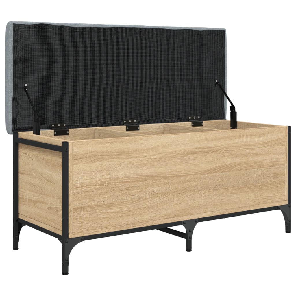 vidaXL Banc de rangement chêne sonoma 102x42x45 cm bois d'ingénierie