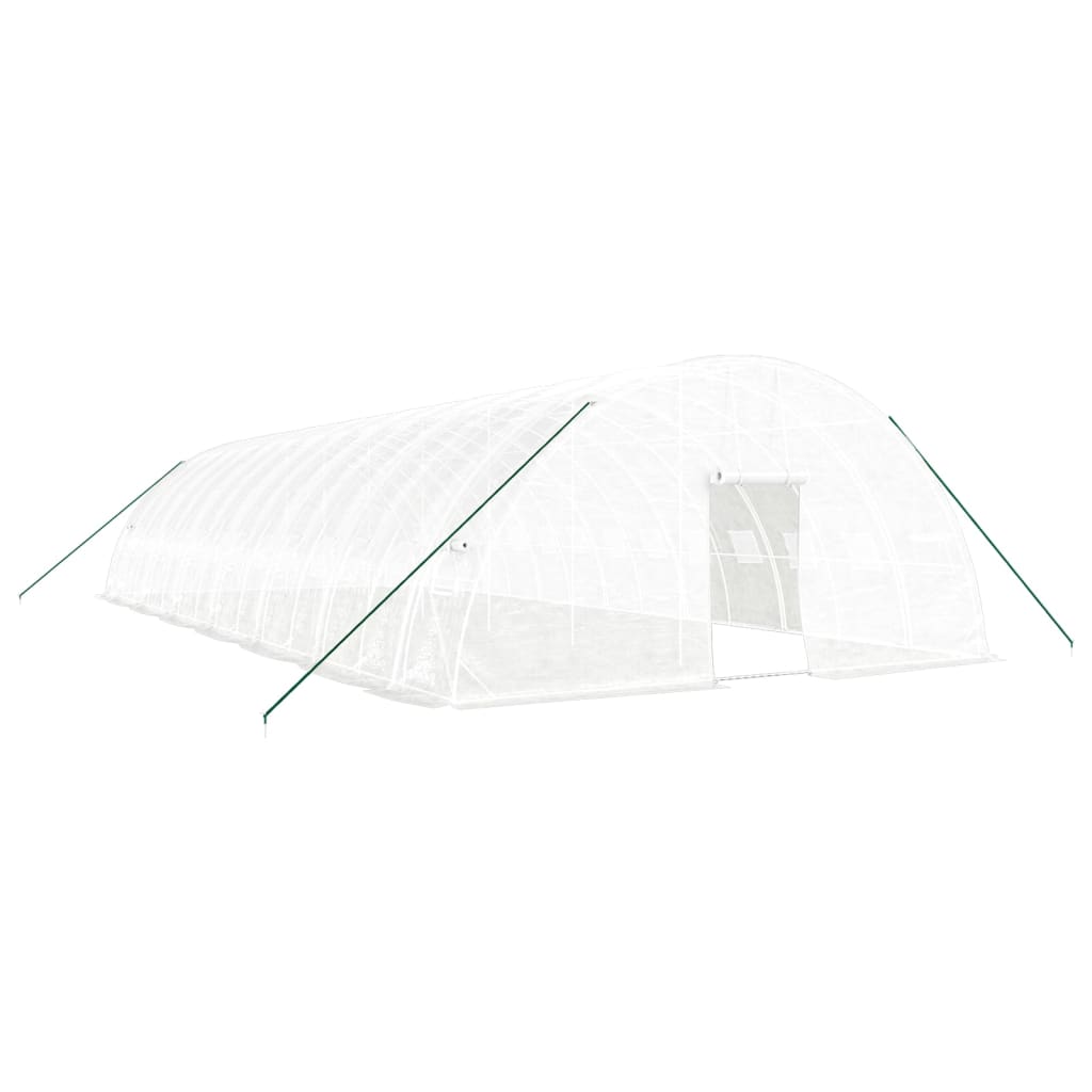 vidaXL Serre avec cadre en acier blanc 84 m² 14x6x2,85 m