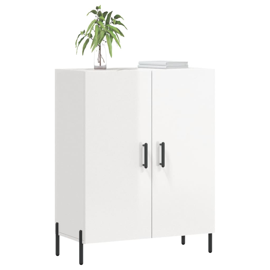 vidaXL Buffet Blanc brillant 69,5x34x90 cm Bois d'ingénierie