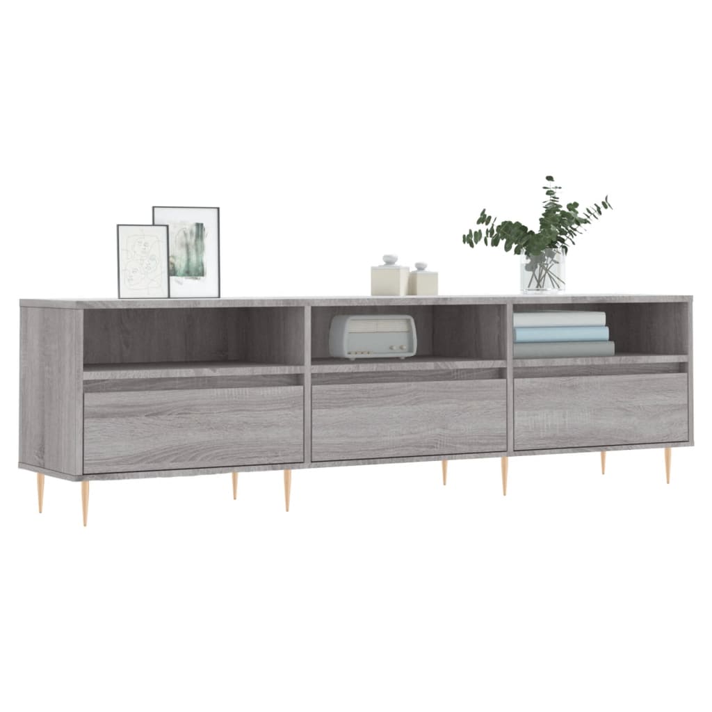 vidaXL Meuble TV sonoma gris 150x30x44,5 cm bois d'ingénierie