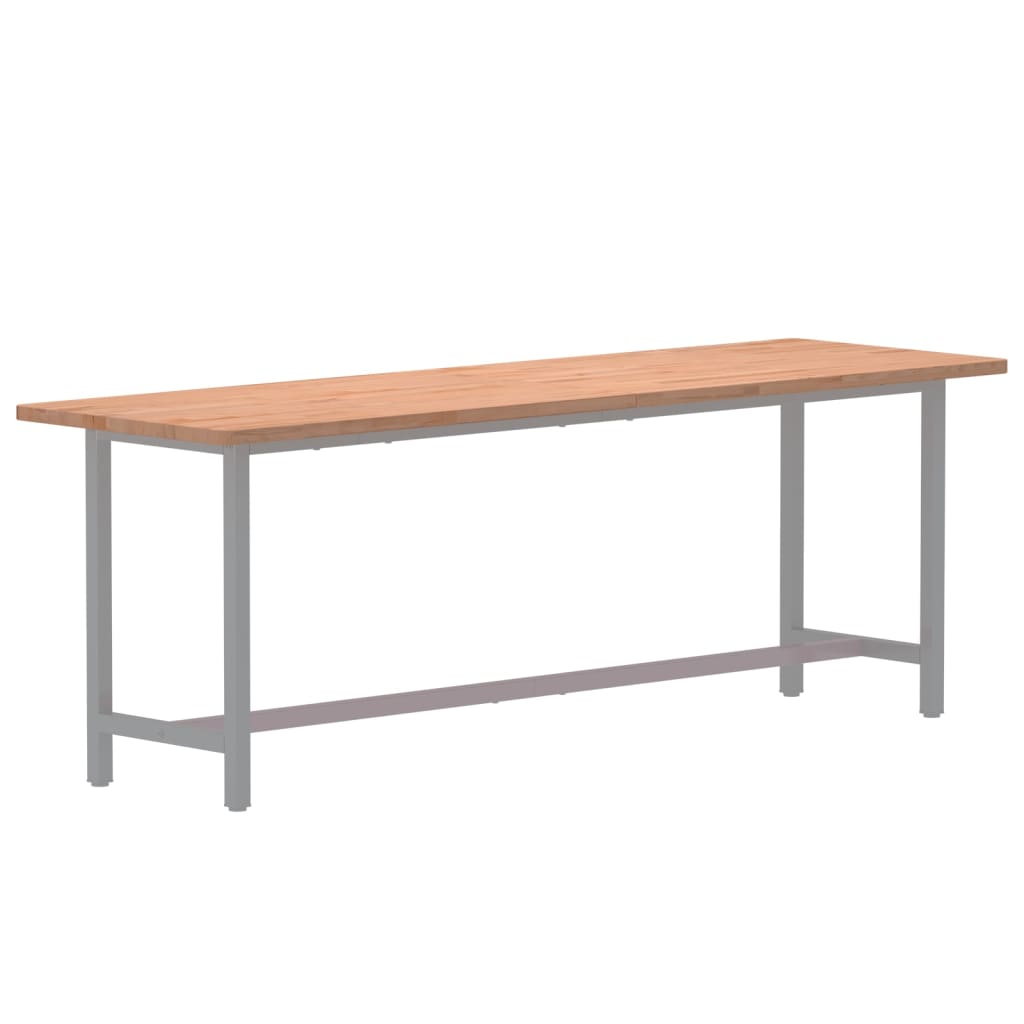 vidaXL Dessus de bureau 180x55x2,5 cm bois massif de hêtre