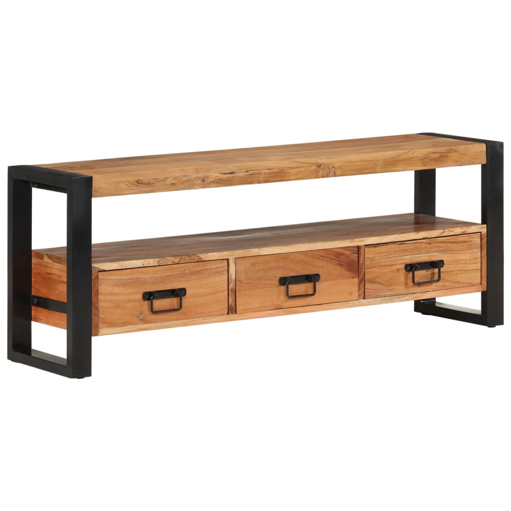 vidaXL Meuble TV 120x30x45 cm bois d'acacia massif