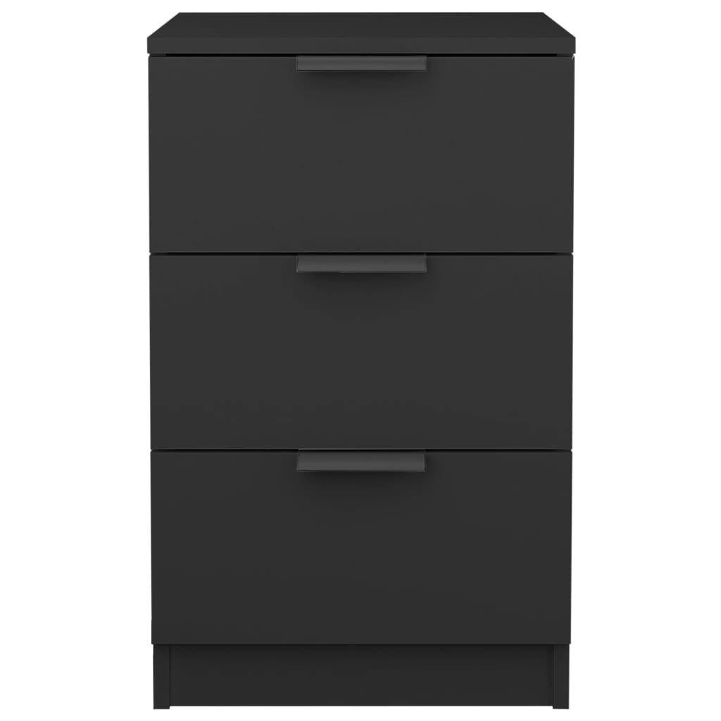 vidaXL Tables de chevet 2 pcs noir 40x36x65 cm