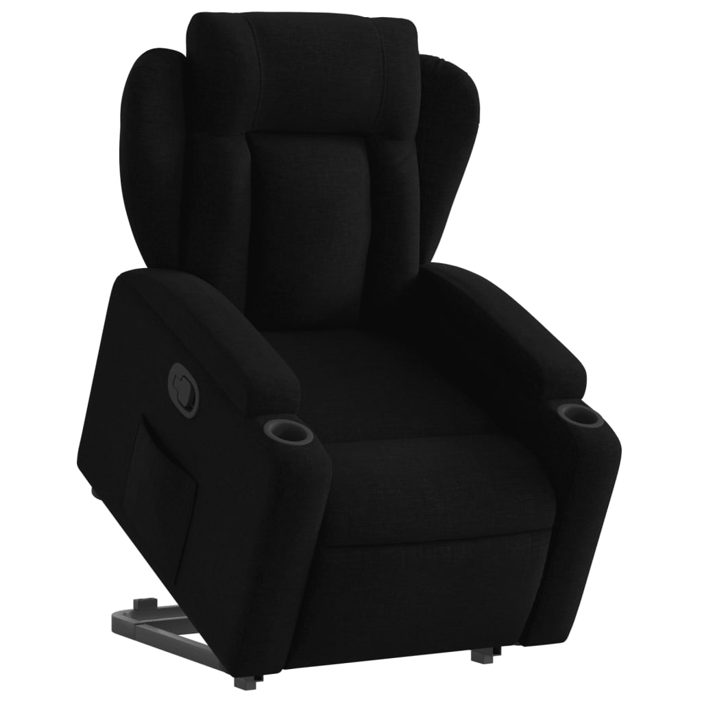 vidaXL Fauteuil inclinable noir tissu