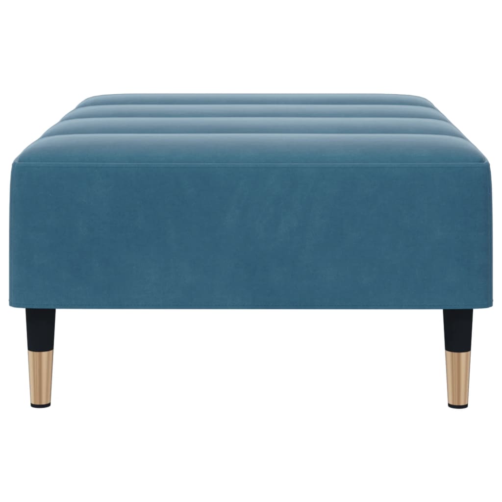 vidaXL Repose-pied bleu 77x55x31 cm velours