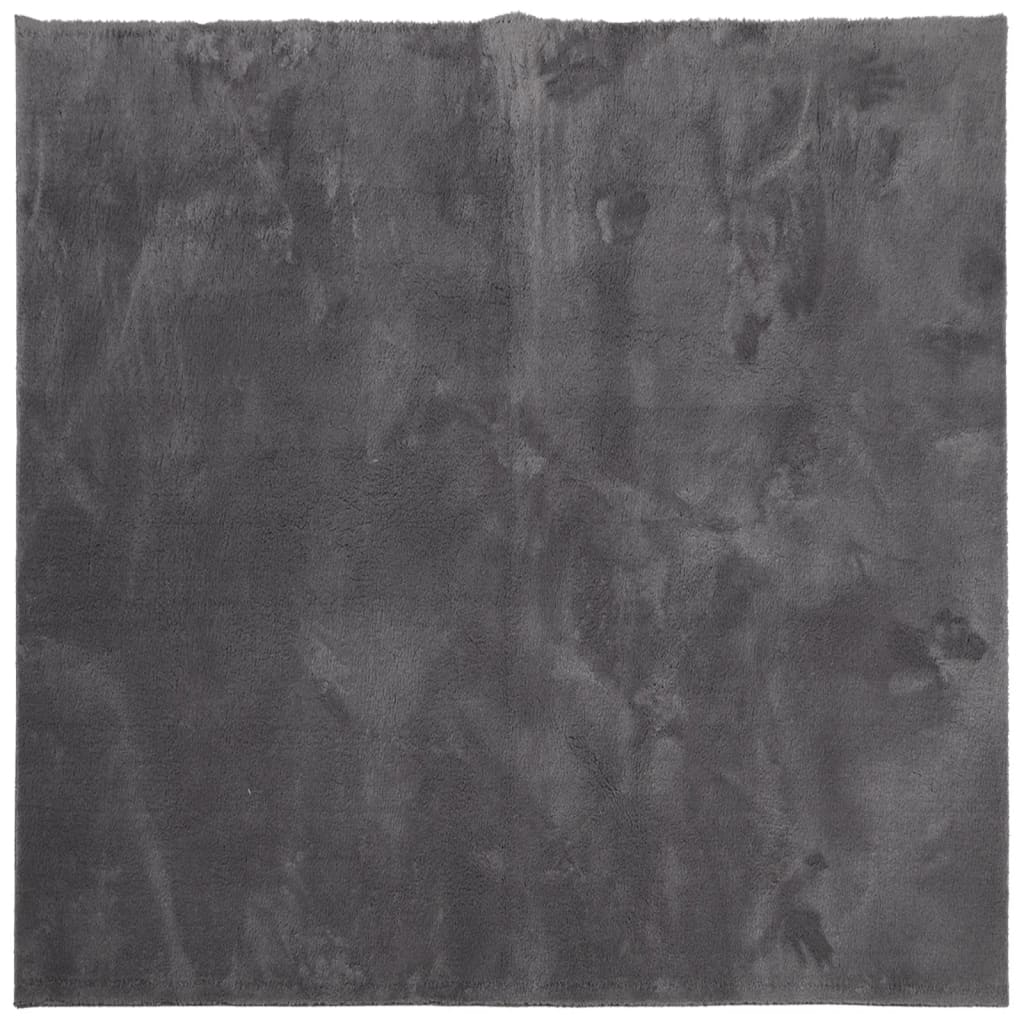 vidaXL Tapis HUARTE à poils courts doux lavable anthracite 240x240 cm