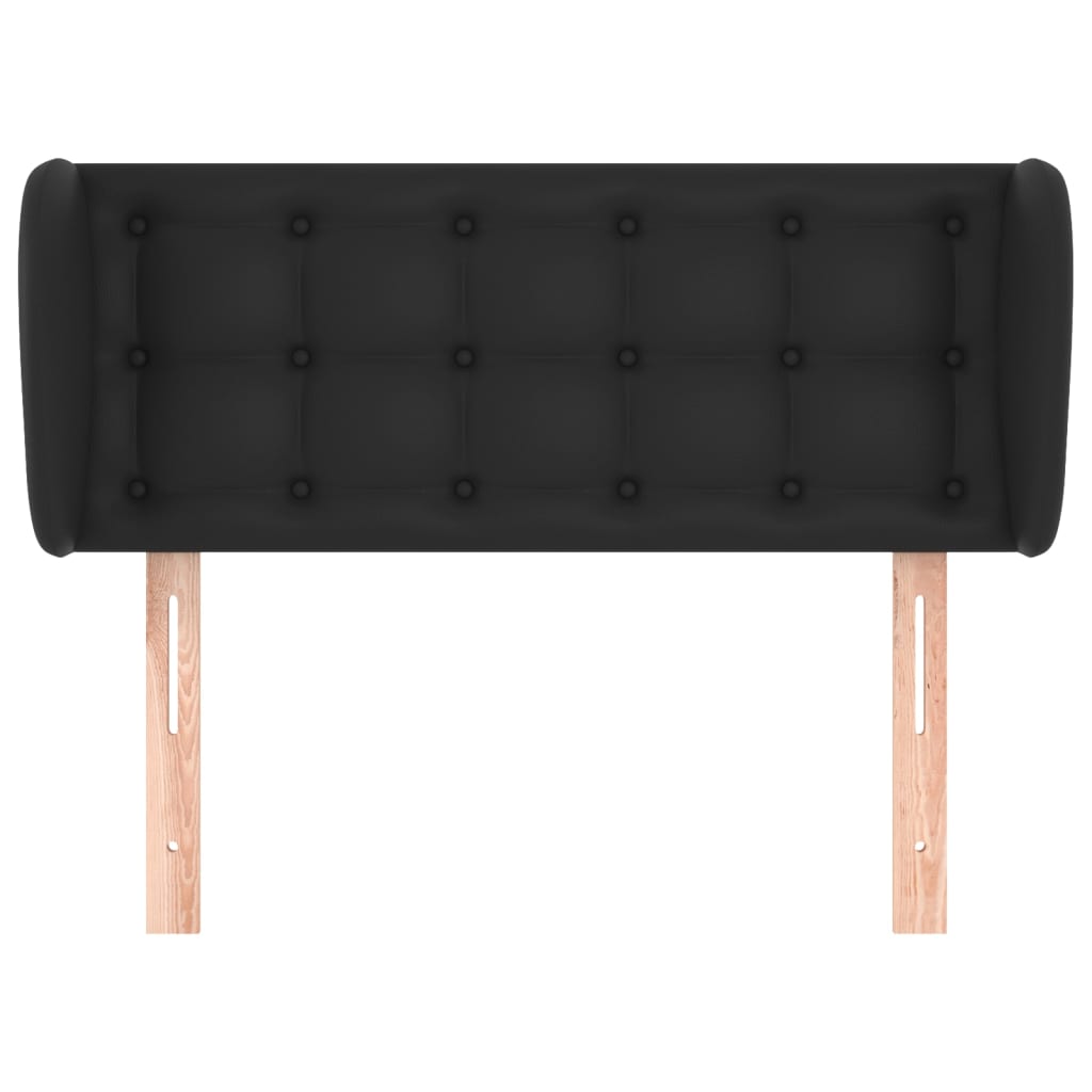 vidaXL Tête de lit avec oreilles Noir 83x23x78/88 cm Similicuir