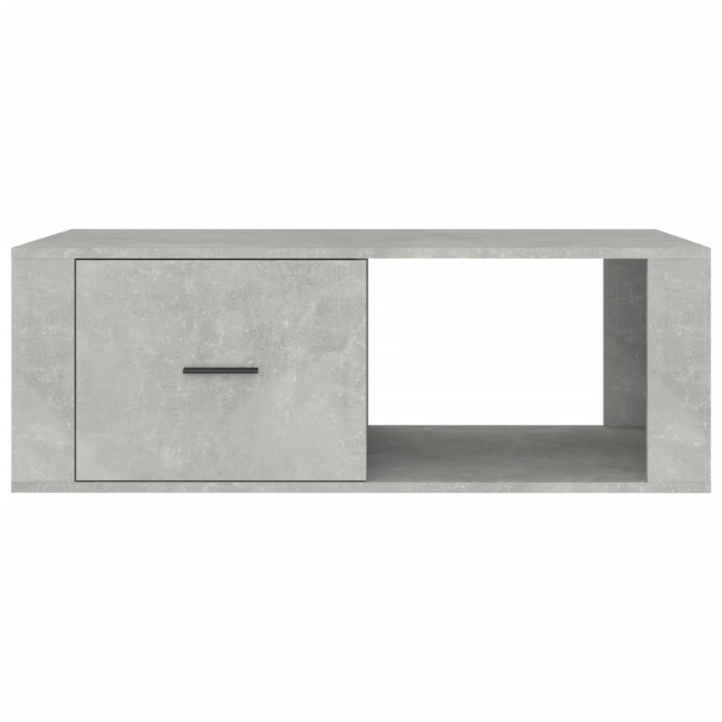 vidaXL Table basse Gris béton 100x50,5x35 cm Bois d'ingénierie