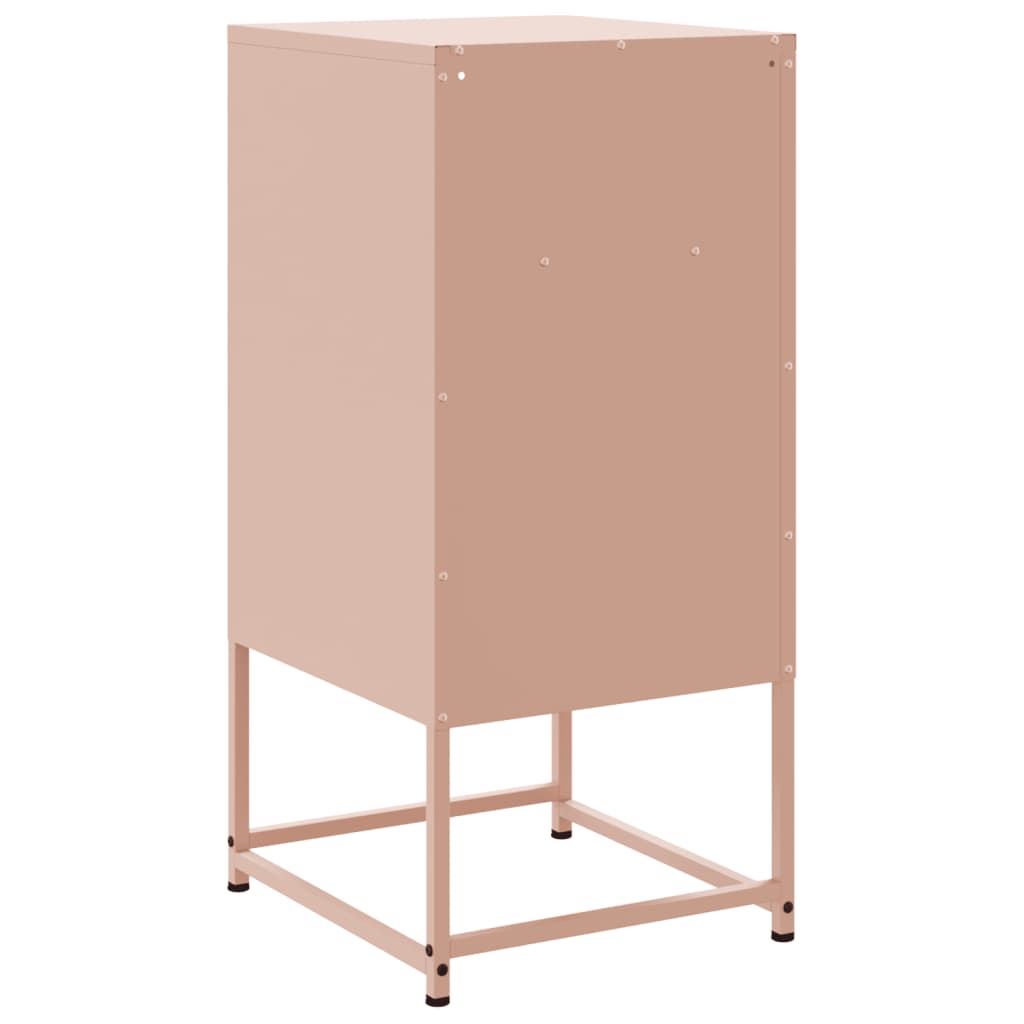 vidaXL Table de chevet rose 36x39x78 cm acier