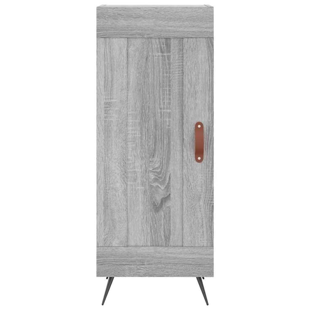 vidaXL Buffet haut Sonoma gris 34,5x34x180 cm Bois d'ingénierie