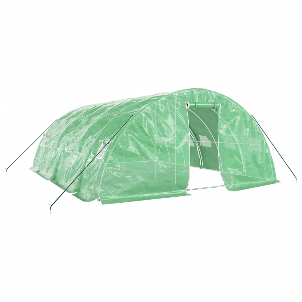 vidaXL Serre avec cadre en acier vert 30 m² 6x5x2,3 m