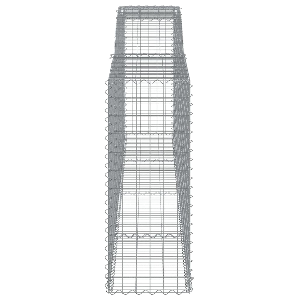 vidaXL Paniers à gabions arqués 9 pcs 400x50x120/140 cm Fer galvanisé