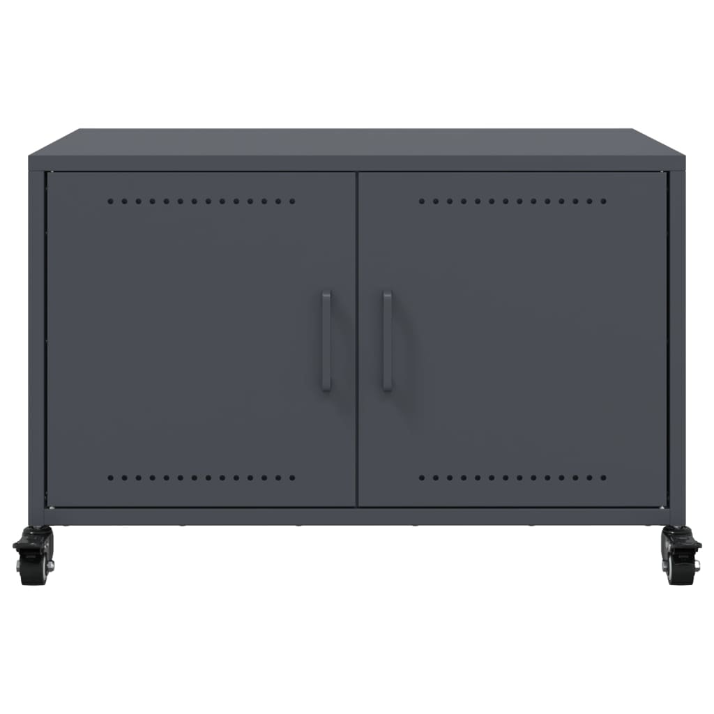 vidaXL Meuble TV anthracite 68x39x43,5 cm acier