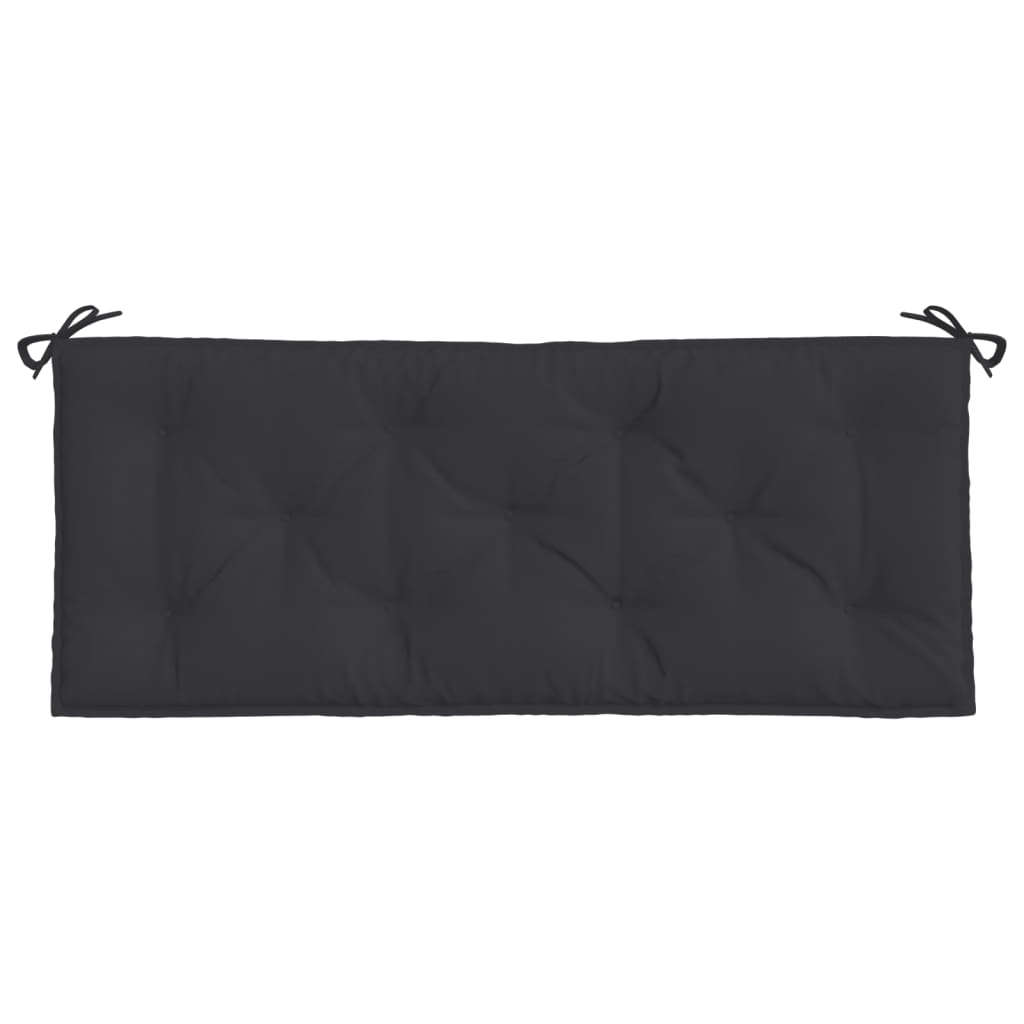 vidaXL Coussin de banc de jardin noir 120x50x7 cm tissu oxford