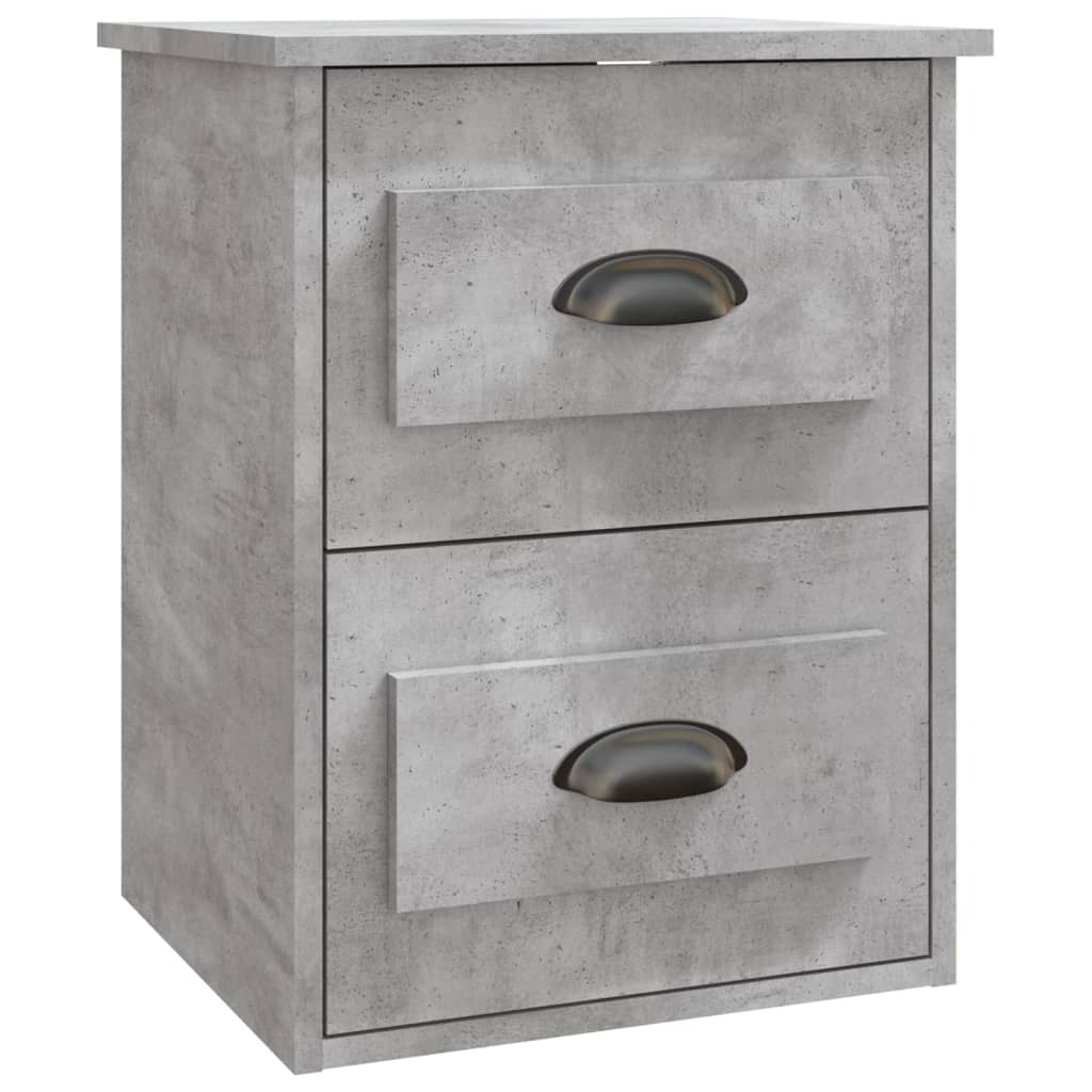 vidaXL Tables de chevet murales 2 pcs gris béton 41,5x36x53 cm