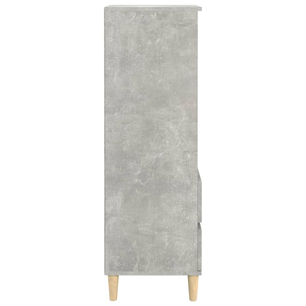 vidaXL Buffet haut Gris béton 40x36x110 cm Bois d'ingénierie