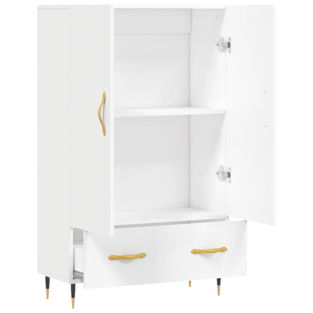 vidaXL Buffet haut blanc 69,5x31x115 cm bois d'ingénierie