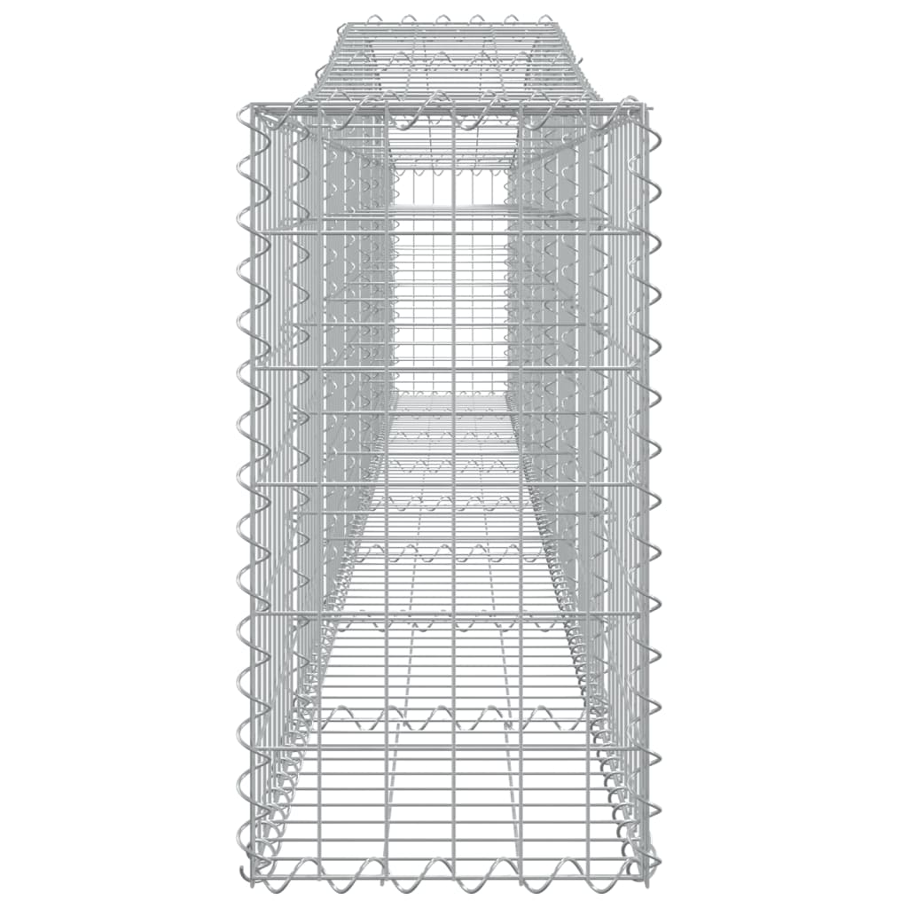 vidaXL Paniers à gabions arqués 4 pcs 400x30x60/80 cm Fer galvanisé