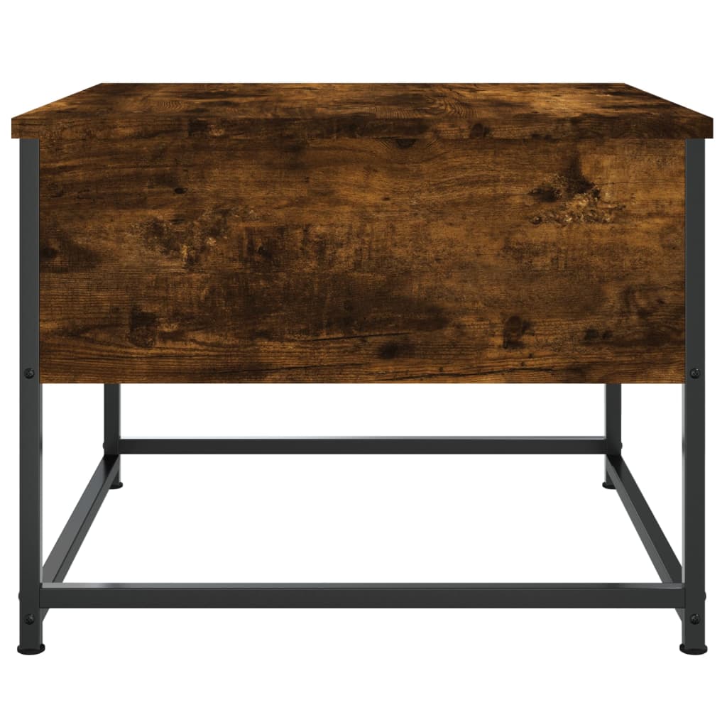 vidaXL Table basse chêne fumé 51x51x40 cm bois d'ingénierie