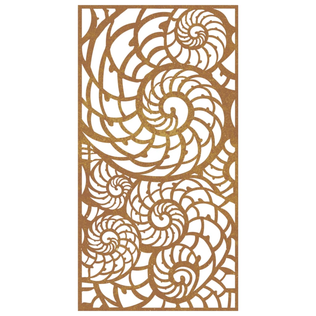 vidaXL Décoration murale de jardin 105x55 cm acier corten design coque