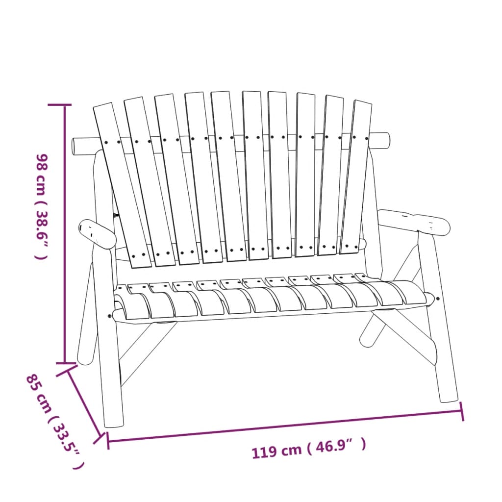 vidaXL Ensemble de salon de jardin 3 pcs bois massif d'épicéa