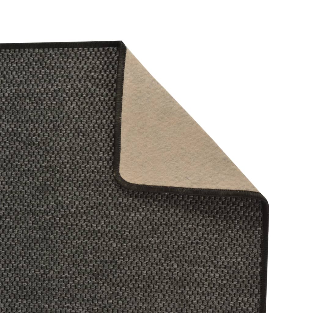 vidaXL Tapis de couloir aspect sisal anthracite 80x150 cm