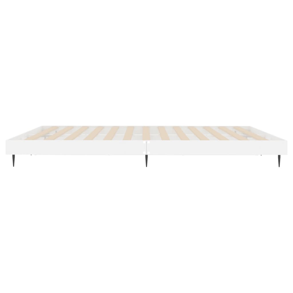 vidaXL Cadre de lit sans matelas blanc brillant 120x200 cm