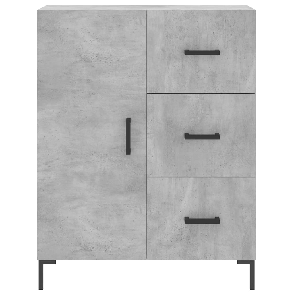 vidaXL Buffet haut Gris béton 69,5x34x180 cm Bois d'ingénierie