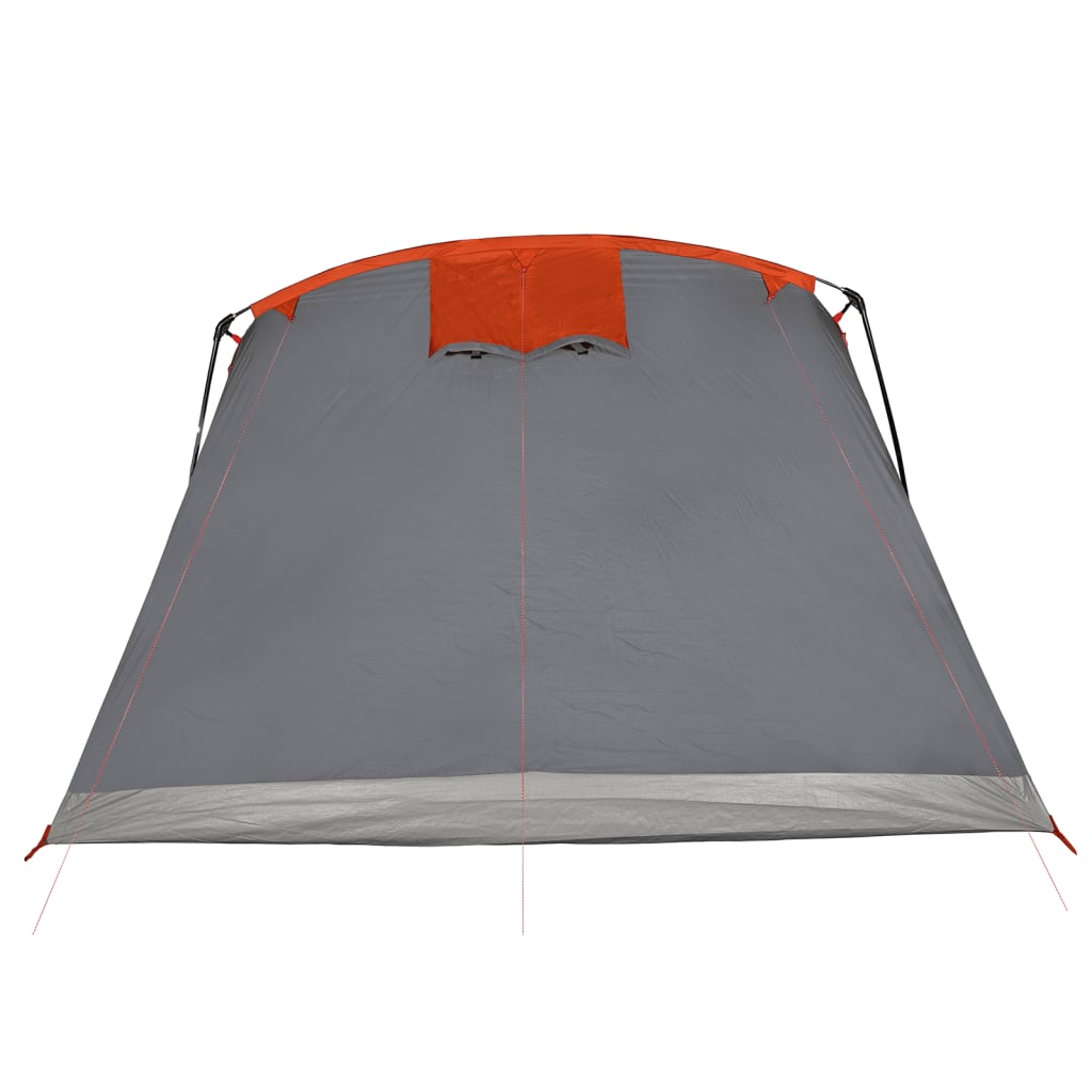 vidaXL Tente familiale tunnel 10 personnes gris et orange imperméable