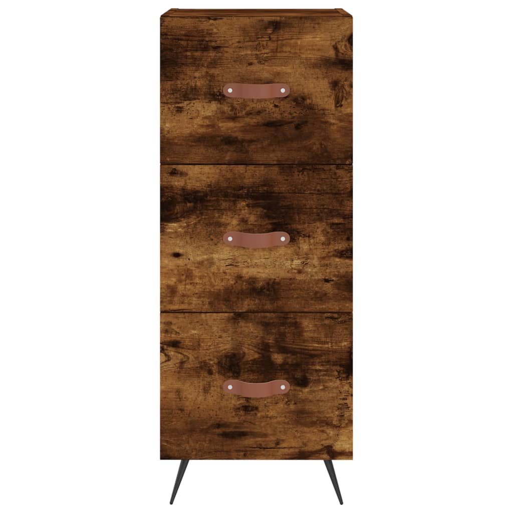 vidaXL Buffet Chêne fumé 34,5x34x90 cm Bois d'ingénierie