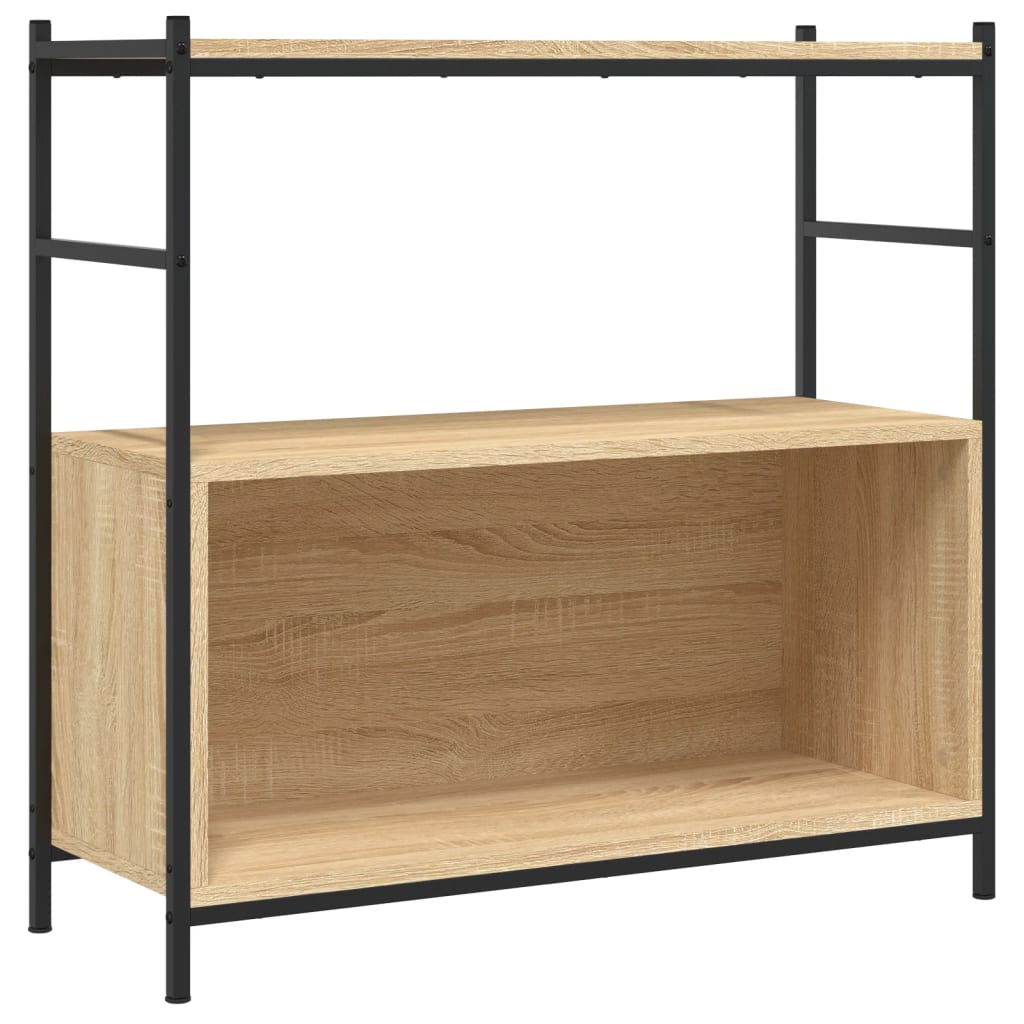 vidaXL Bibliothèque chêne sonoma 80x30x78,5cm bois d'ingénierie et fer