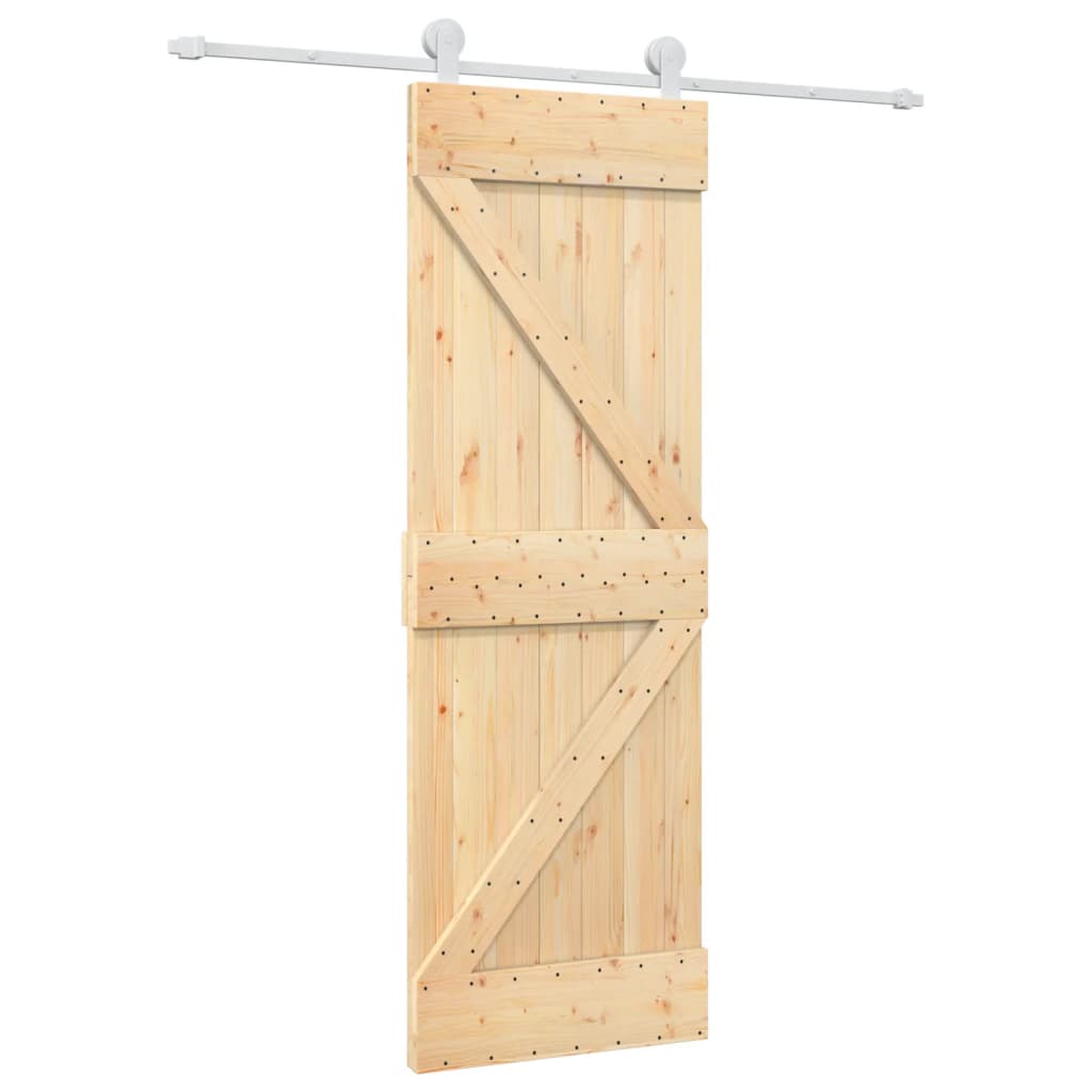 vidaXL Porte coulissante et kit de quincaillerie 70x210 cm pin massif