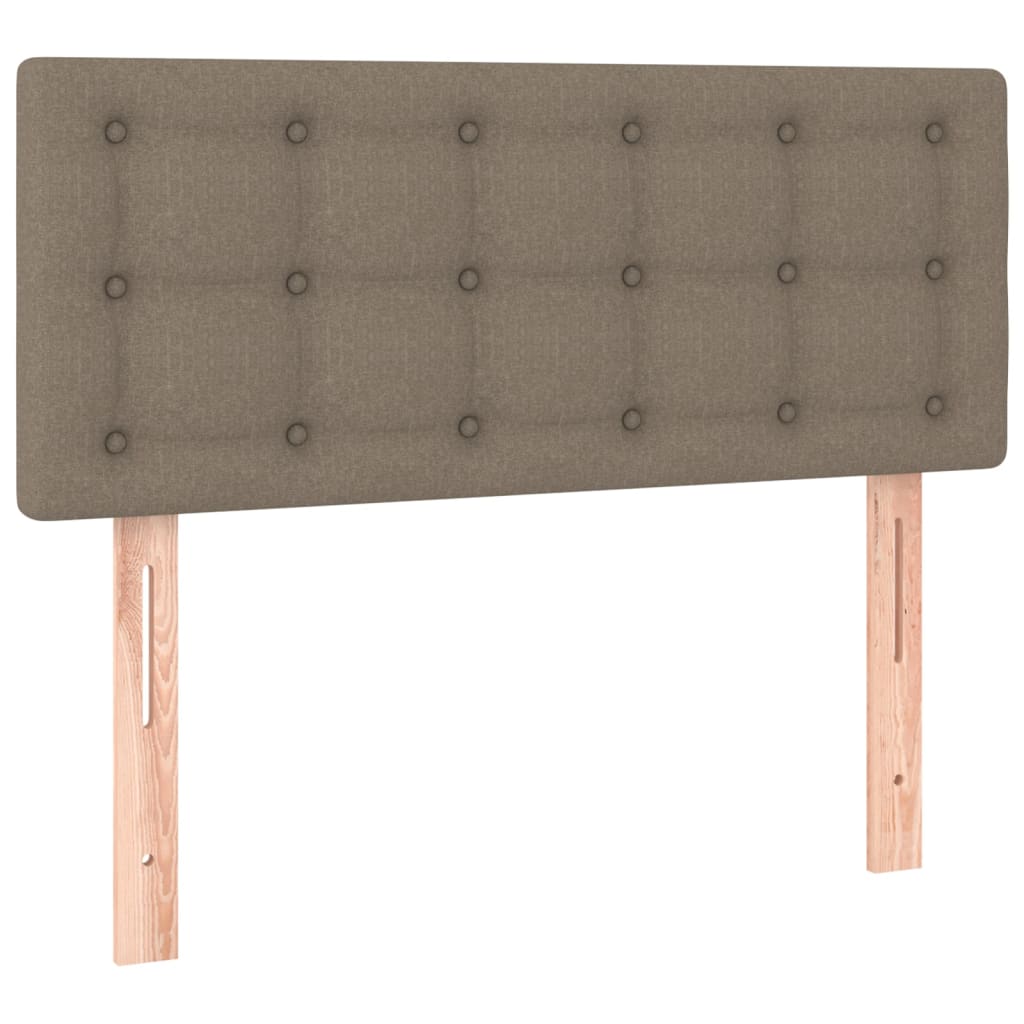 vidaXL Sommier à lattes de lit avec matelas Taupe 80x200 cm Tissu