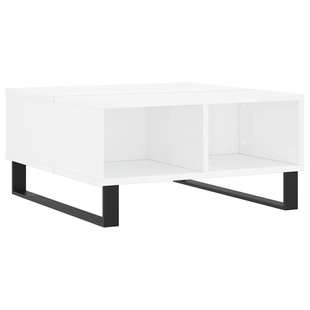 vidaXL Table basse blanc brillant 60x60x30 cm bois d'ingénierie