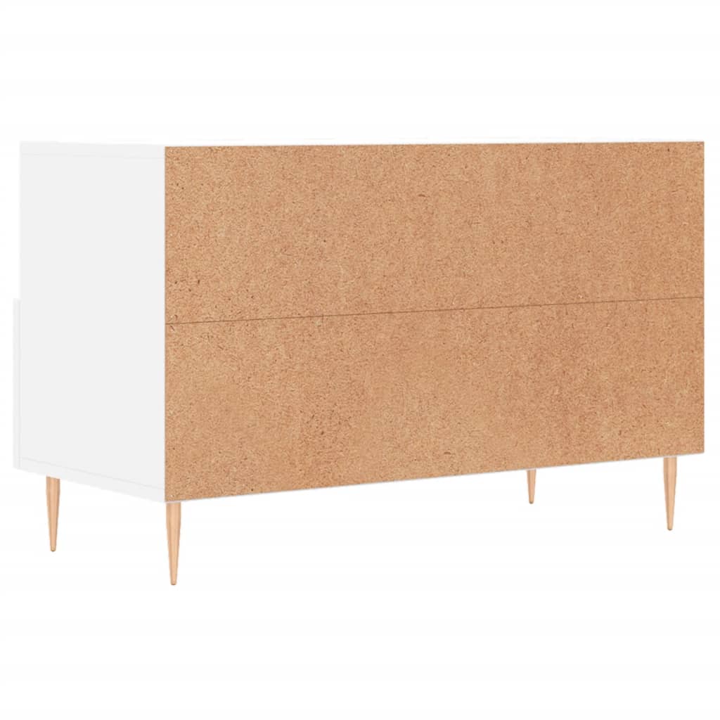 vidaXL Meuble TV Blanc 80x36x50 cm Bois d'ingénierie