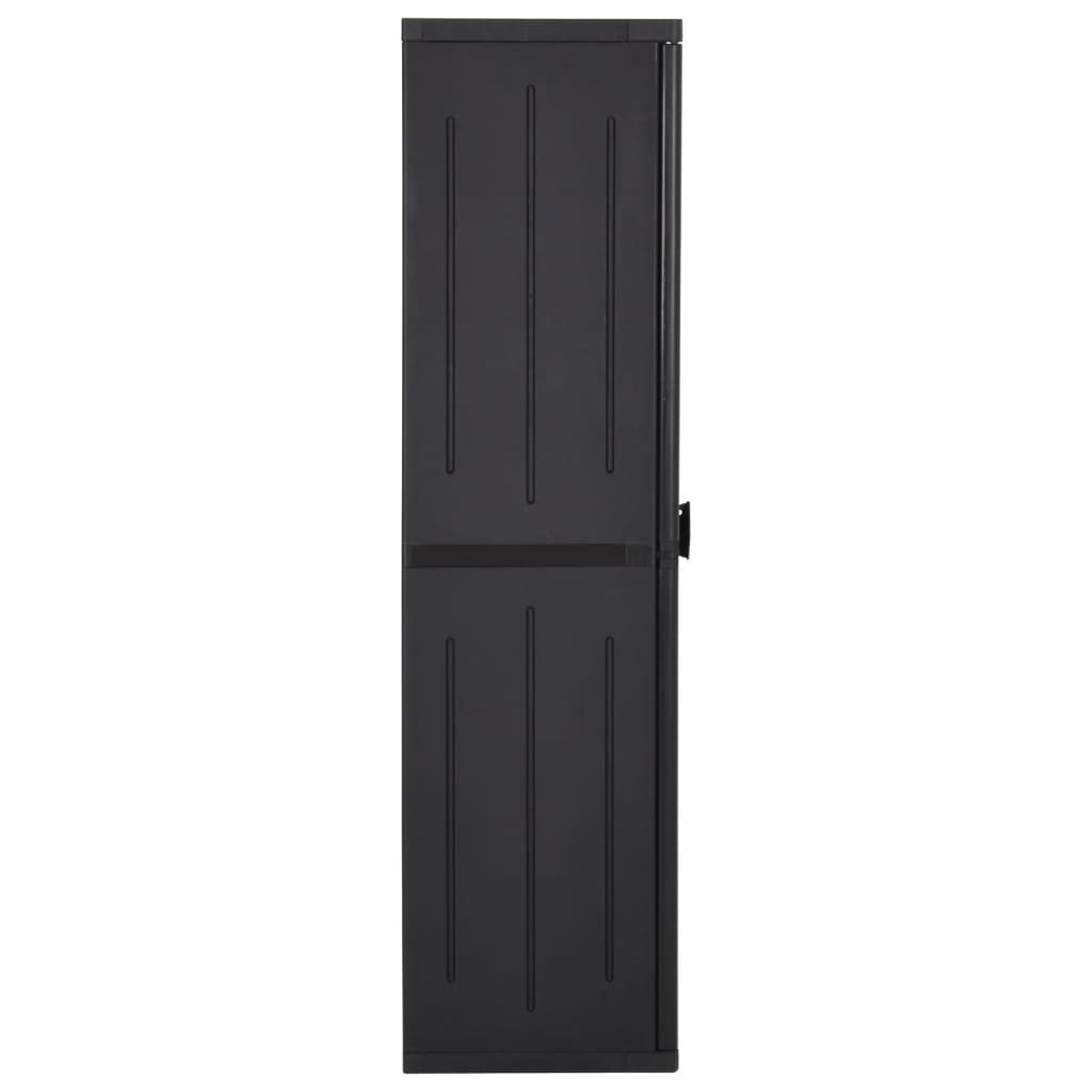 vidaXL Armoire de rangement de jardin Noir 65x45x172 cm PP Rotin