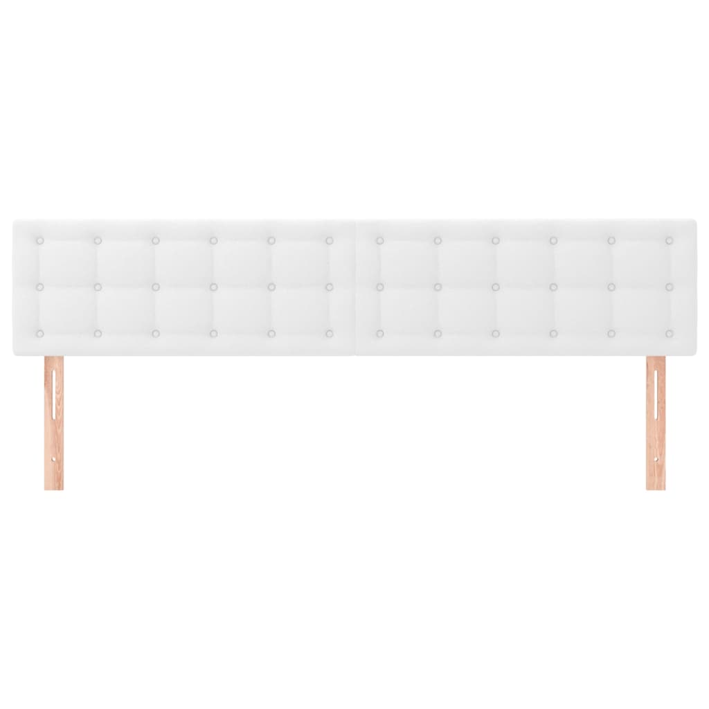 vidaXL Têtes de lit 2 pcs Blanc 90x5x78/88 cm Similicuir