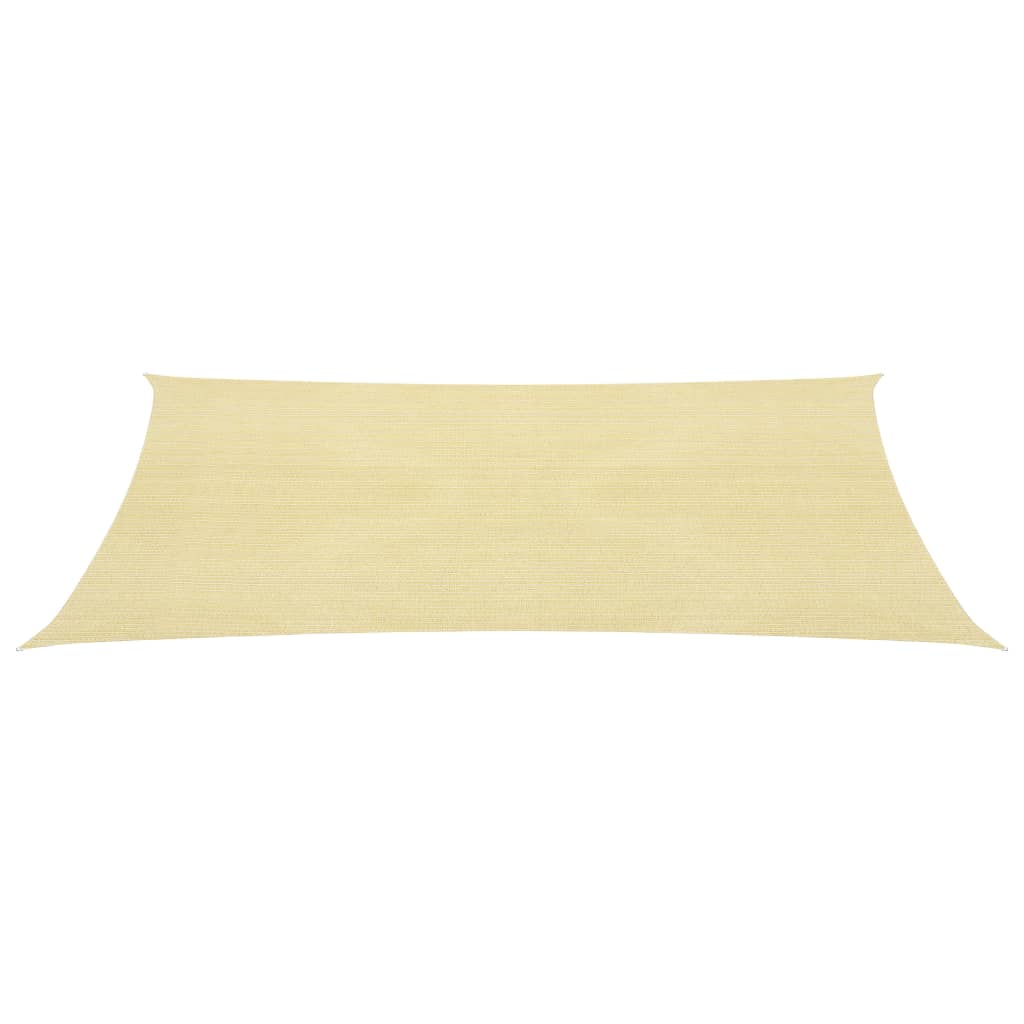 vidaXL Voile d'ombrage 160 g/m² Beige 3x5 m PEHD