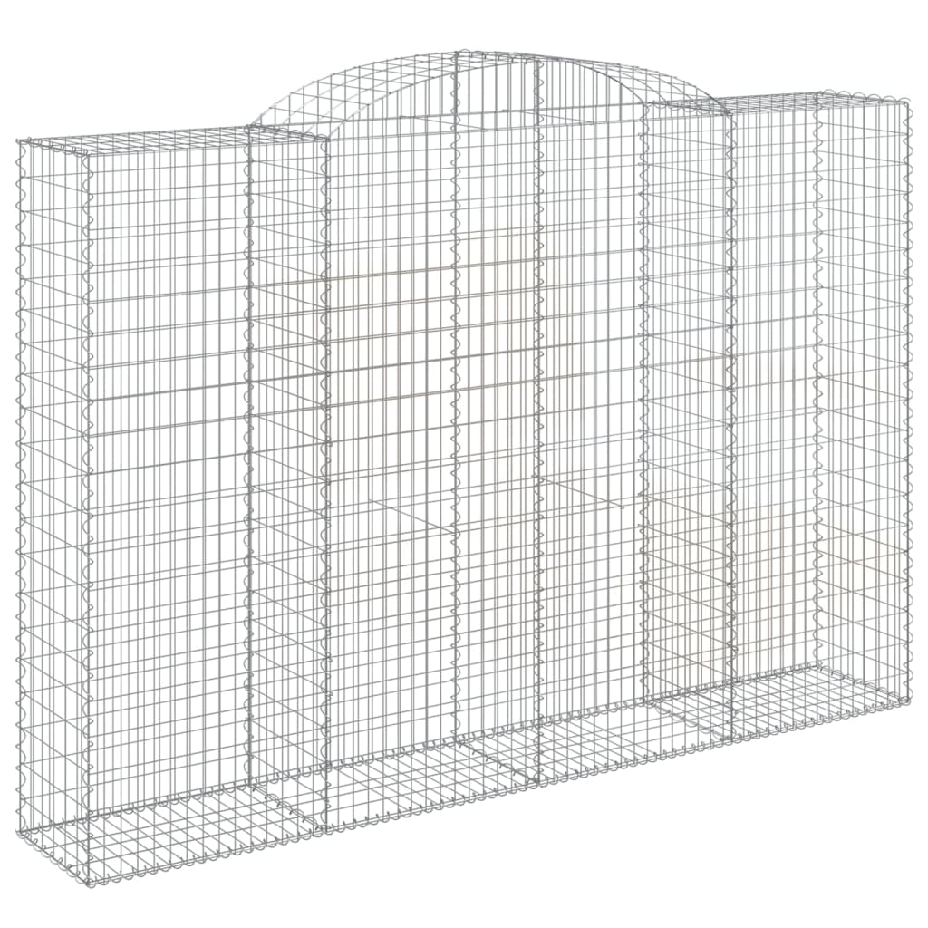 vidaXL Paniers à gabions arqués 4 pcs 300x50x200/220 cm fer galvanisé