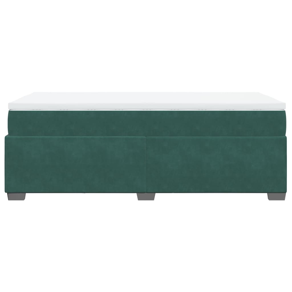 vidaXL Sommier à lattes de lit avec matelas Vert foncé 90x190 cm