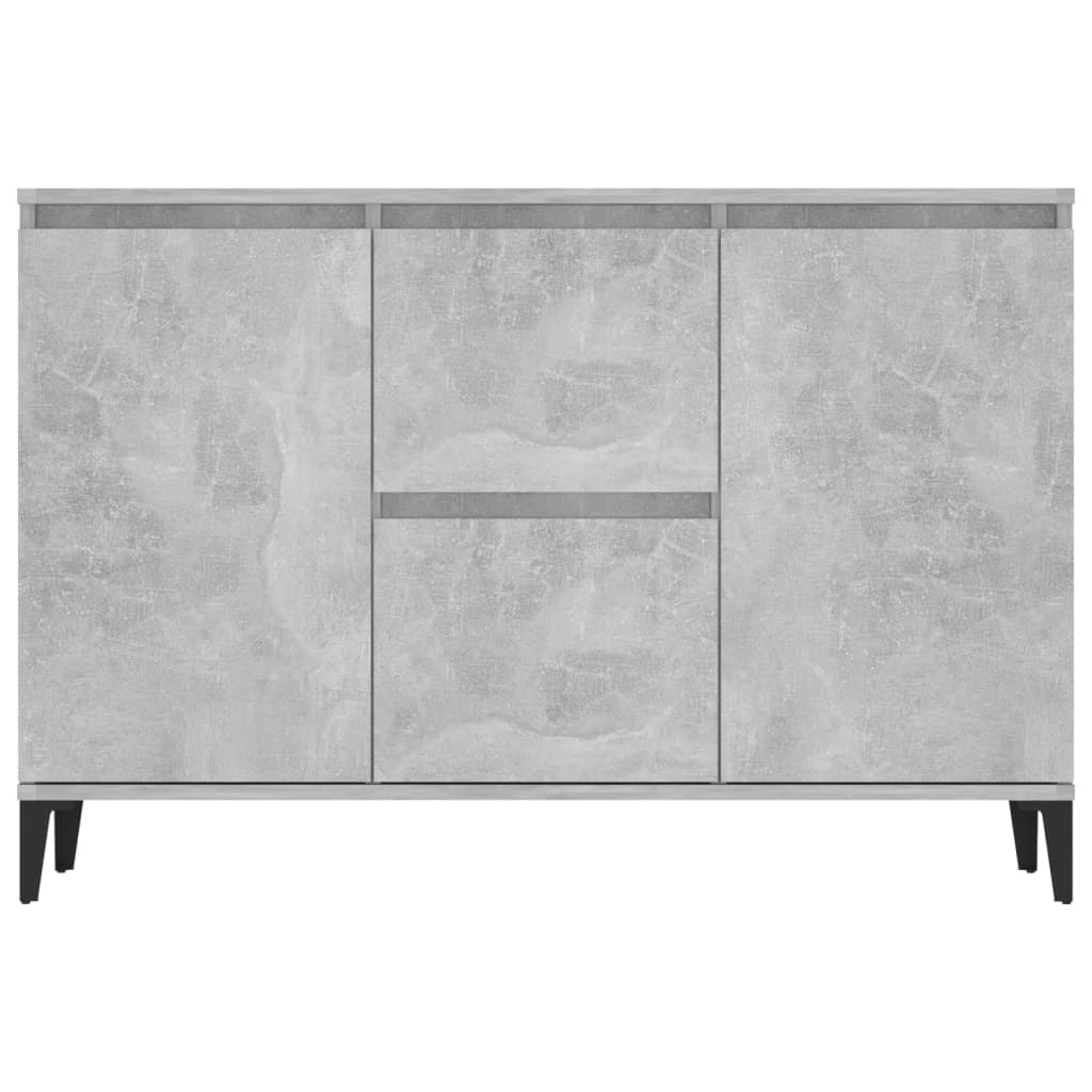 vidaXL Buffet gris béton 104x35x70 cm bois d'ingénierie