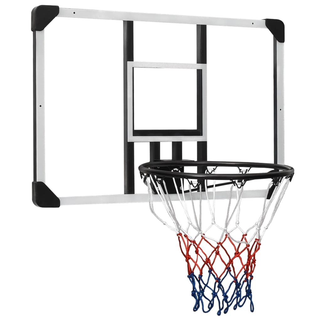 vidaXL Panneau de basket-ball Transparent 90x60x2,5 cm Polycarbonate