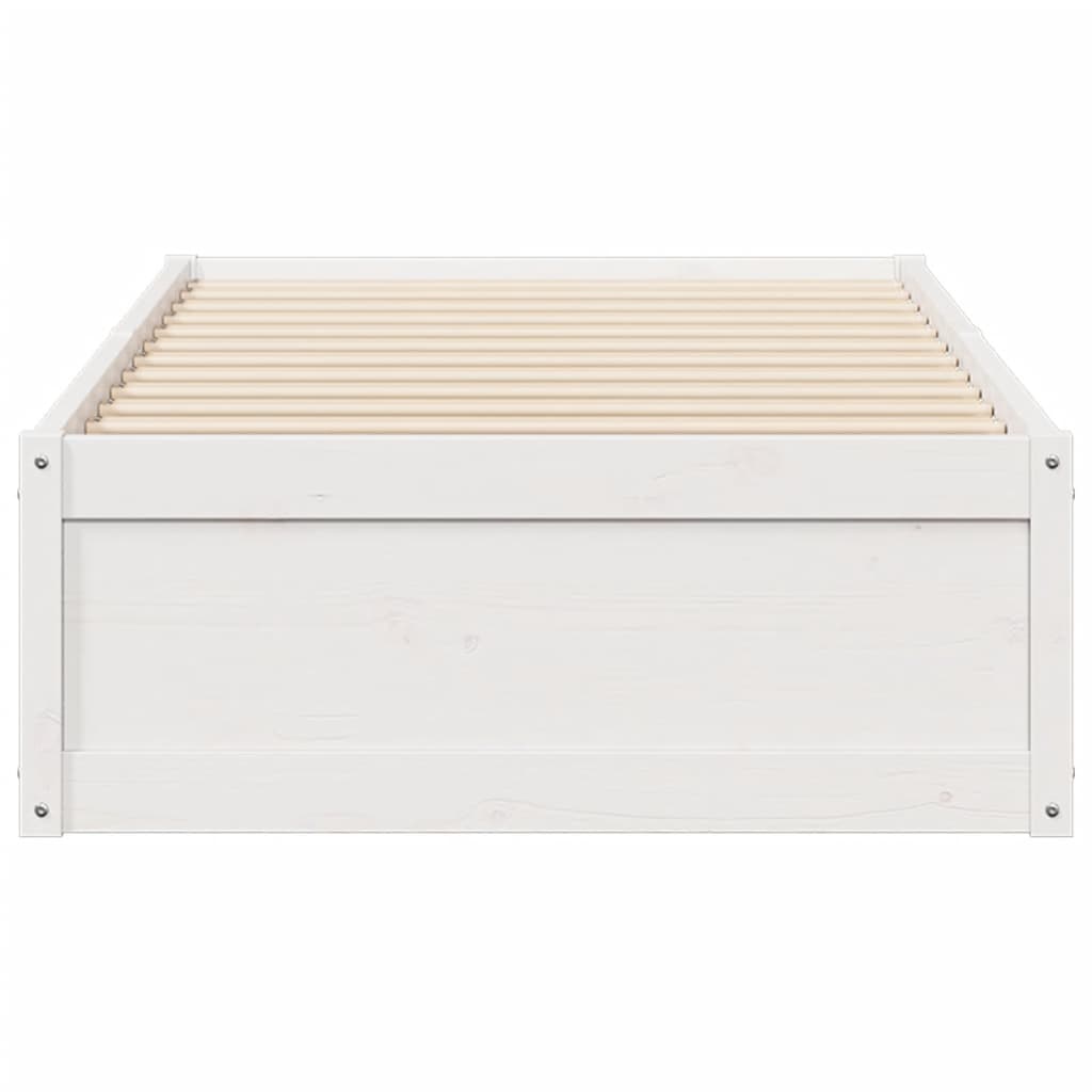 vidaXL Cadre de lit sans matelas blanc 90x200 cm bois de pin massif