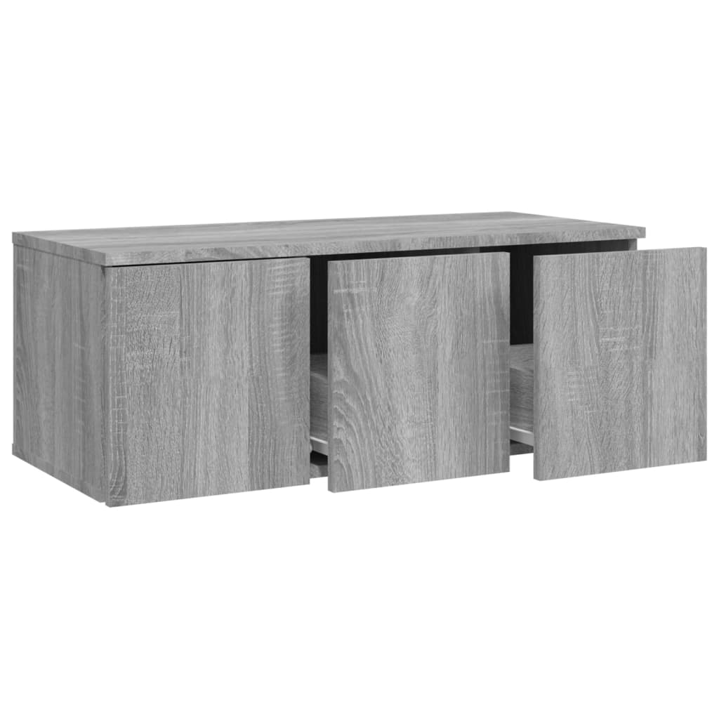 vidaXL Meuble TV Sonoma gris 80x34x30 cm Bois d'ingénierie