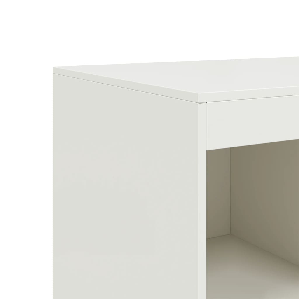 vidaXL Buffet haut blanc 67x39x95 cm acier