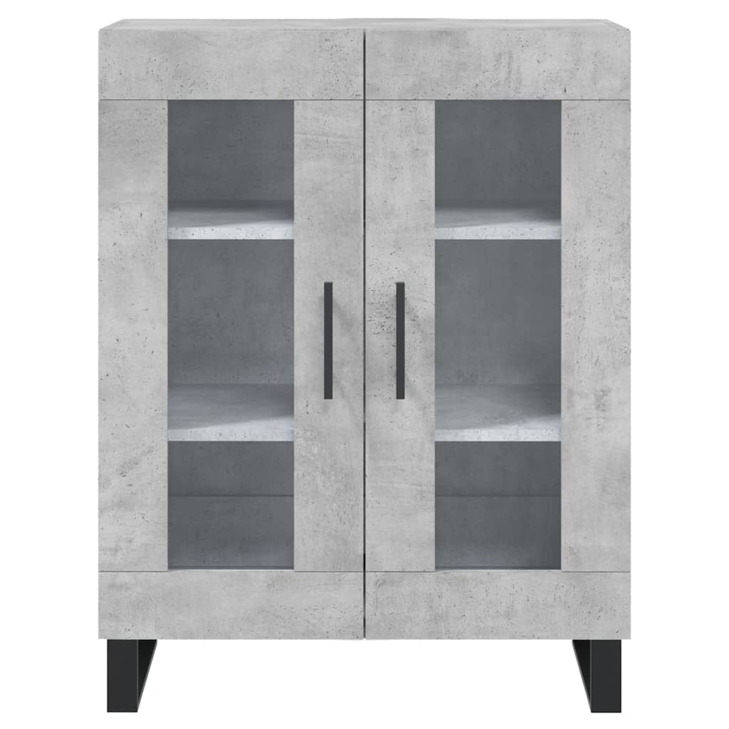 vidaXL Buffet haut Gris béton 69,5x34x180 cm Bois d'ingénierie