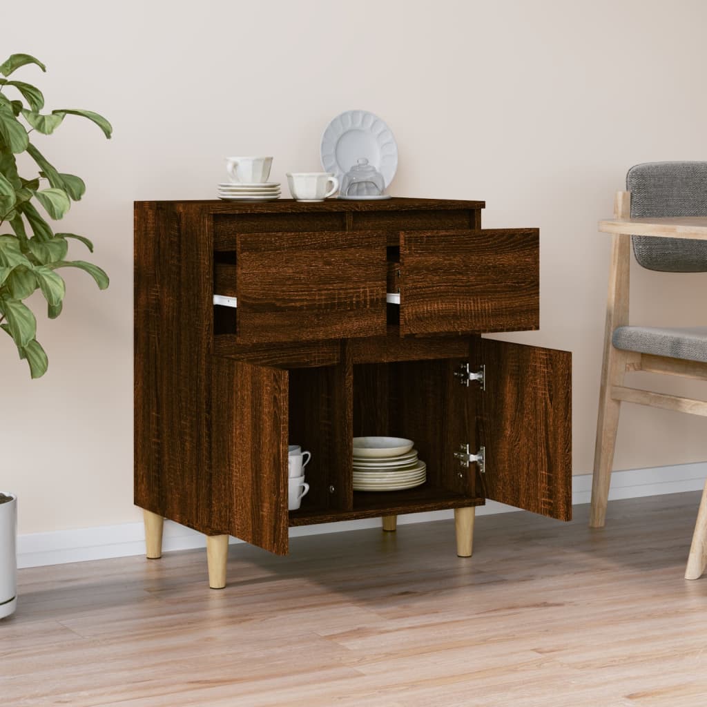 vidaXL Buffet Chêne marron 60x35x70 cm Bois d'ingénierie